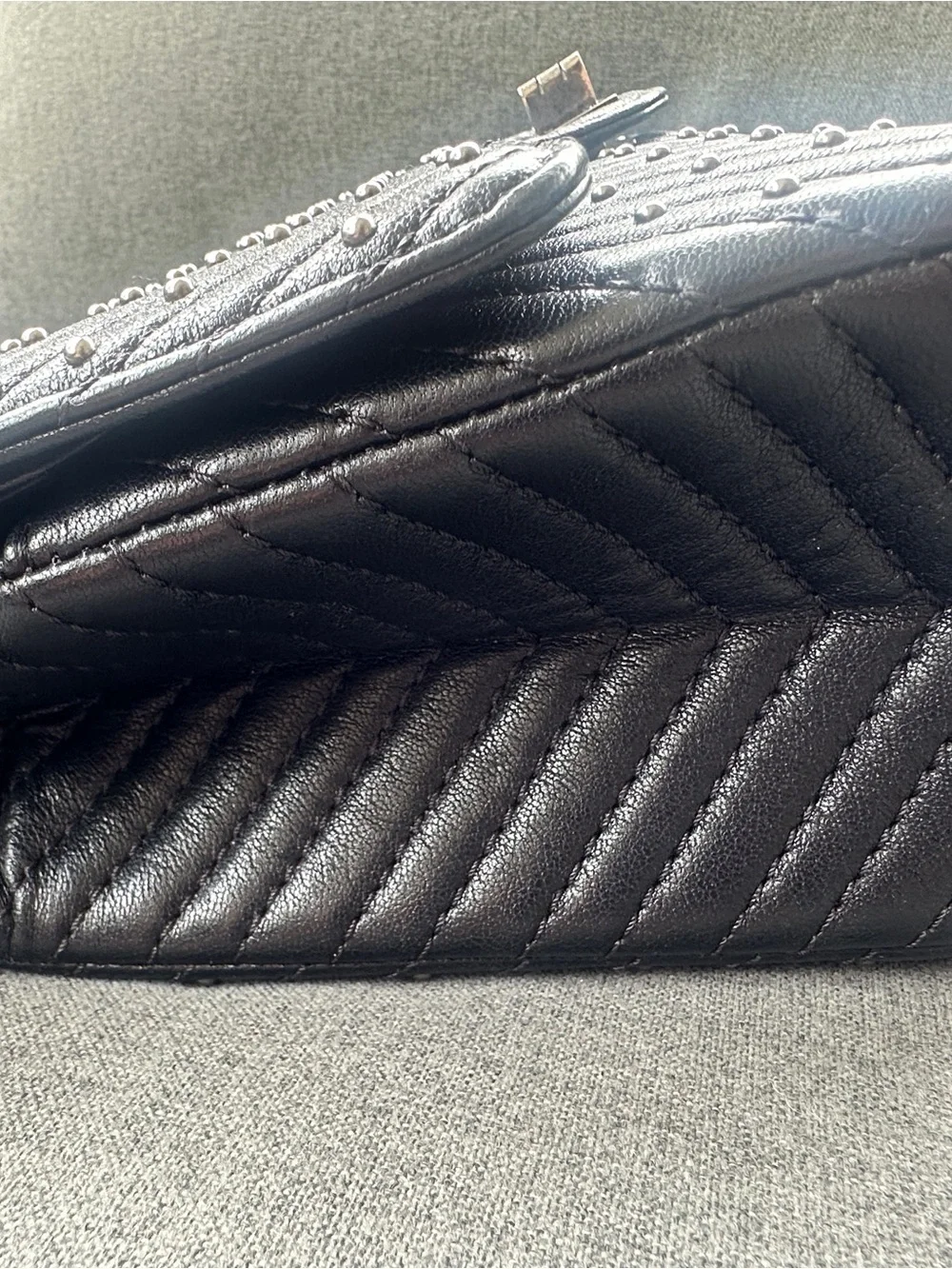 CHANEL Stud Wars Chevron 226 Reissue Double Flap Bag